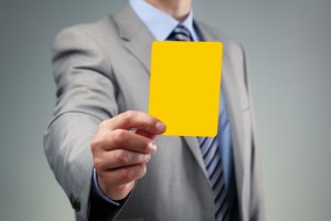 yellow card - suit