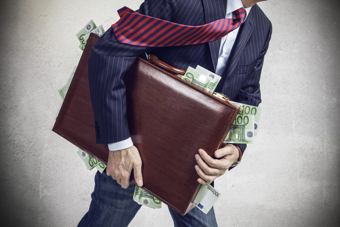 businessman theif briefcase smaller